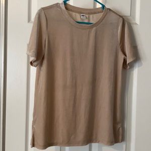 Short sleeve velvet top